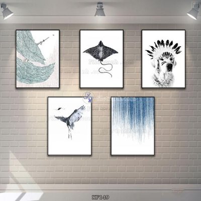 Tải file gốc Tranh bộ nhiều tấm KF149 (in bạt) quảng cáo