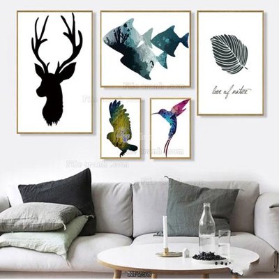 Tải file gốc Tranh bộ nhiều tấm KF258 (in khổ lớn) không mờ