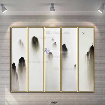 File gốc Tranh bộ nhiều tấm KF295 (ảnh chi tiết) để in trần