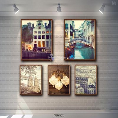 File tranh Tranh bộ nhiều tấm KF320 (file gốc) chủ đề phong thủy