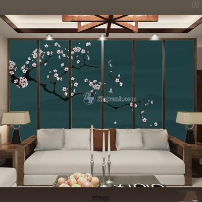 File in trần Tranh bộ nhiều tấm KF359 (file gốc) phong thủy