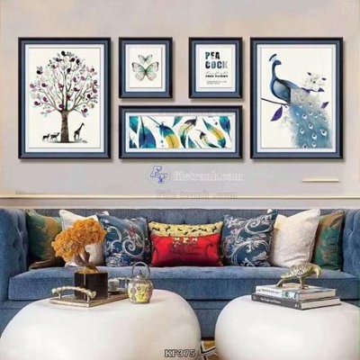 File gốc Tranh bộ nhiều tấm KF375 (trang trí) cho phòng khách