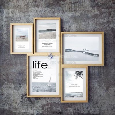 File gốc Tranh bộ nhiều tấm KF422 (chủ đề hiện đại) trang trí