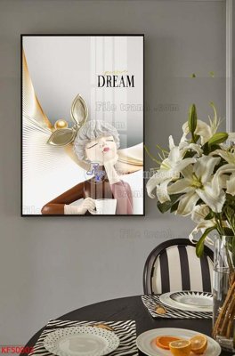 File in mica Tranh decor phủ gương hiện đại KF50002 (bản gốc) siêu trong