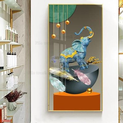 File tranh Tranh decor phủ gương hiện đại KF50067 (bản gốc) treo quán cafe