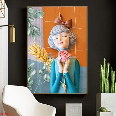 Hình ảnh file gốc Tranh decor phủ gương hiện đại KF50145 cho in UV