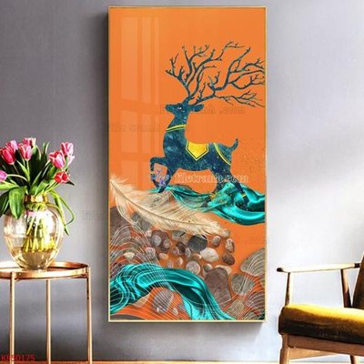 Download file gốc Tranh decor phủ gương hiện đại KF50175 (in mica) trong suốt