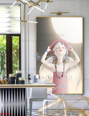 File gốc Tranh decor phủ gương hiện đại KF50257 (in mica) trang trí