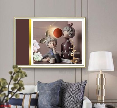 Tải file Tranh decor phủ gương hiện đại KF50283 (gốc) in tranh tráng gương