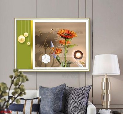 Tải file Tranh decor phủ gương hiện đại KF50292 (ảnh gốc) in gạch men