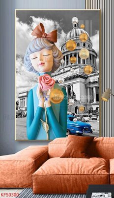 Chi tiết file gốc Tranh decor phủ gương hiện đại KF50300 (cho in tráng gương)