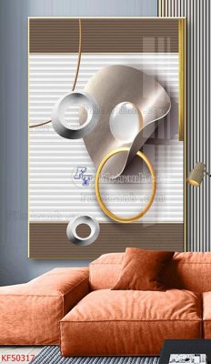 File tranh Tranh decor phủ gương hiện đại KF50317 (bản gốc) in lụa 3D