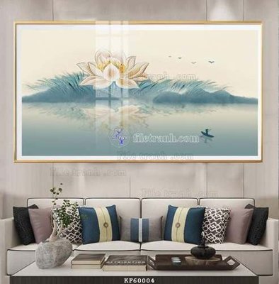 File in lụa File tranh hiện đại pha lê gương KF60004 (phong cảnh) File tranh hiện đại pha lê gương KF60004