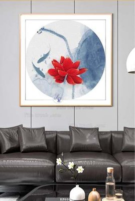 File gốc File tranh hiện đại pha lê gương KF60059 (in lụa) trang trí tường