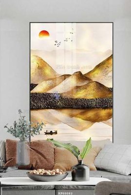 File in trần File tranh hiện đại pha lê gương KF60082 (bản gốc) bầu trời