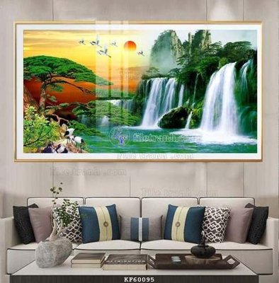 File gốc in tráng gương File tranh hiện đại pha lê gương KF60095 chi tiết