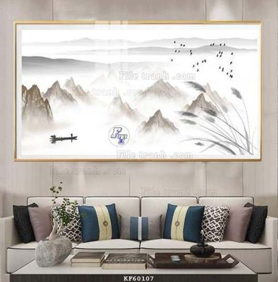 File tranh File tranh hiện đại pha lê gương KF60107 (gốc) chủ đề thành phố