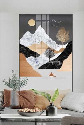 File gốc File tranh hiện đại pha lê gương KF60232 (in lụa) tranh phong thủy