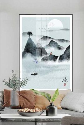 File gốc File tranh hiện đại pha lê gương KF60248 (trang trí) phòng ngủ