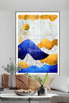 File tranh trang trí File tranh hiện đại pha lê gương KF60255 (tải file gốc)