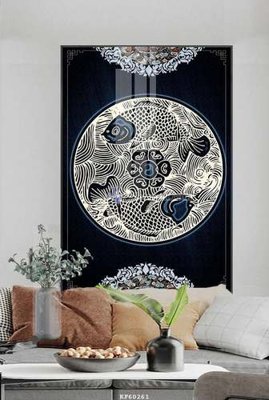 File gốc File tranh hiện đại pha lê gương KF60261 (phong cách) cổ điển