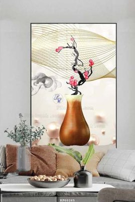 File in lụa File tranh hiện đại pha lê gương KF60265 (phong cảnh) File tranh hiện đại pha lê gương KF60265