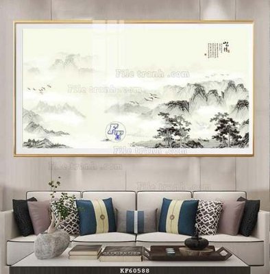 File tranh in tráng gương File tranh hiện đại pha lê gương KF60588 (siêu nét)