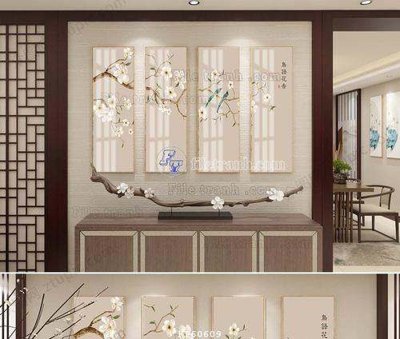 Tải file gốc in lụa File tranh hiện đại pha lê gương KF60609 siêu nét