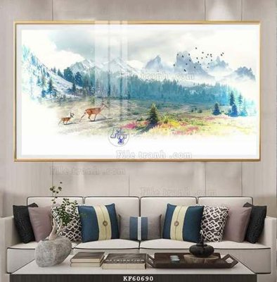 Download file File tranh hiện đại pha lê gương KF60690 (gốc) in mica bàn thờ