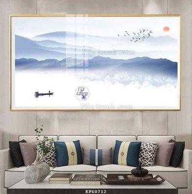 File gốc File tranh hiện đại pha lê gương KF60712 (in tráng gương) ốp tường