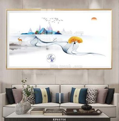 File tranh File tranh hiện đại pha lê gương KF60756 (bản gốc) trang trí văn phòng