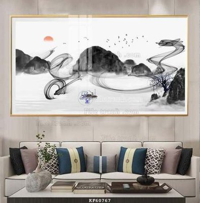 File in mica File tranh hiện đại pha lê gương KF60767 (bản gốc) làm vách ngăn