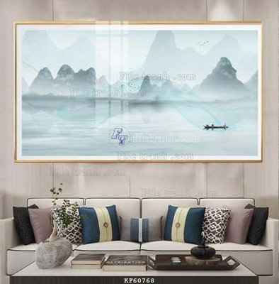 File tranh File tranh hiện đại pha lê gương KF60768 (bản gốc) in lụa 3D