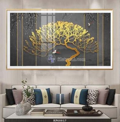 File in mica File tranh hiện đại pha lê gương KF60817 (ảnh gốc) đẹp