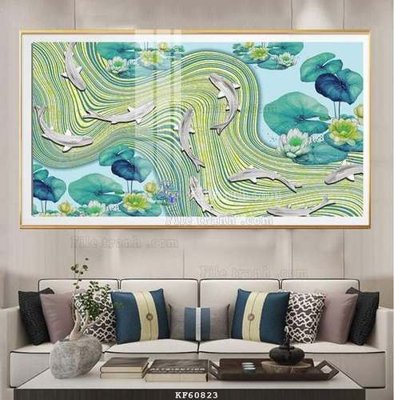 Hình ảnh file gốc in lụa File tranh hiện đại pha lê gương KF60823