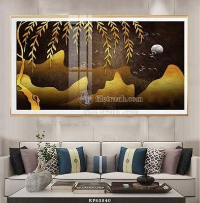Tải file tranh gốc File tranh hiện đại pha lê gương KF60840 chất lượng cao