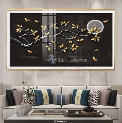 File gốc File tranh hiện đại pha lê gương KF60842 (in tráng gương) ốp tường