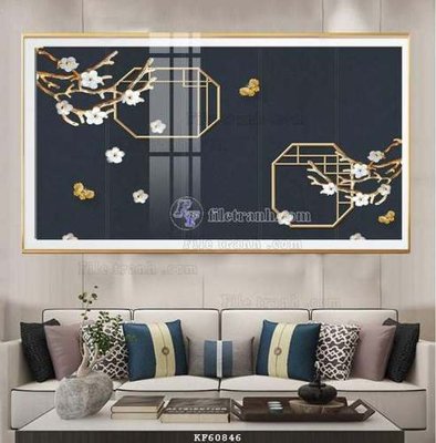 File gốc File tranh hiện đại pha lê gương KF60846 (in tráng gương) nghệ thuật
