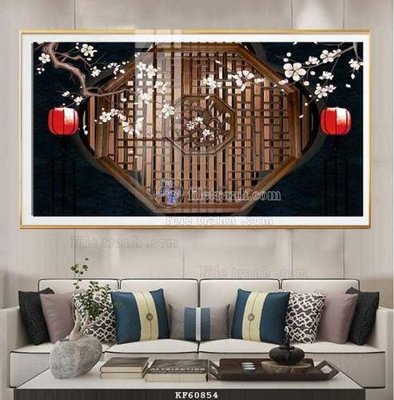 File in trần File tranh hiện đại pha lê gương KF60854 (file gốc) xuyên sáng