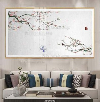 File in lụa File tranh hiện đại pha lê gương KF60903 (phong cảnh) File tranh hiện đại pha lê gương KF60903