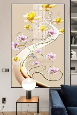 File tranh File tranh hiện đại pha lê gương KF60929 (gốc) chủ đề con người