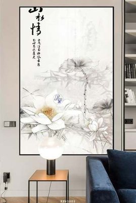 File in trần File tranh hiện đại pha lê gương KF61002 (bản gốc) hoa văn