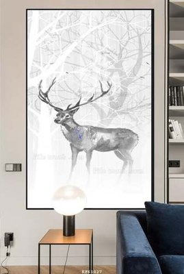 File gốc File tranh hiện đại pha lê gương KF61027 (in lụa) hoa văn cổ điển