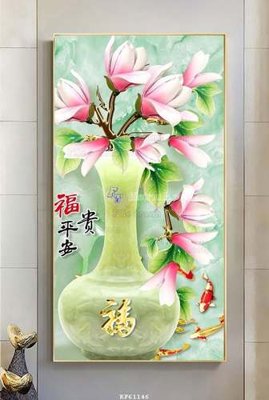 File in lụa File tranh hiện đại pha lê gương KF61146 (tân cổ điển) File tranh hiện đại pha lê gương KF61146