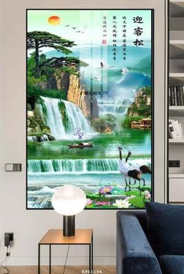 File gốc in ấn File tranh hiện đại pha lê gương KF61194 độ phân giải cao