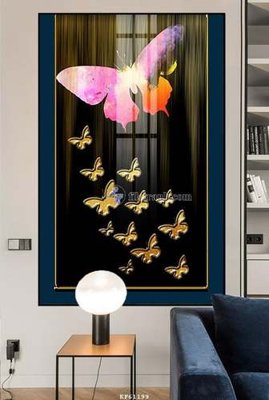 File gốc File tranh hiện đại pha lê gương KF61199 (phiên bản chuẩn) để in ấn