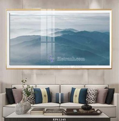 File gốc File tranh hiện đại pha lê gương KF61245 (in lụa) tranh phong thủy