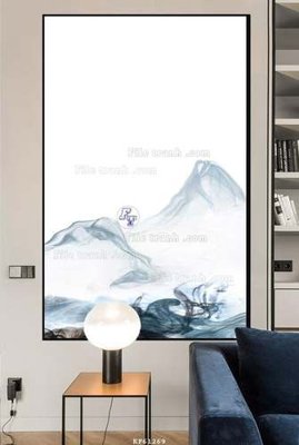 File in trần File tranh hiện đại pha lê gương KF61269 (bản gốc) đại dương
