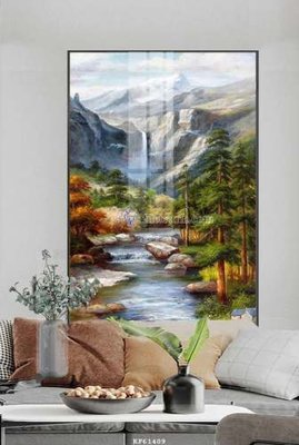 File tranh File tranh hiện đại pha lê gương KF61409 (gốc) chủ đề trừu tượng