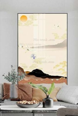 File tranh File tranh hiện đại pha lê gương KF61578 (gốc) phong cách tối giản